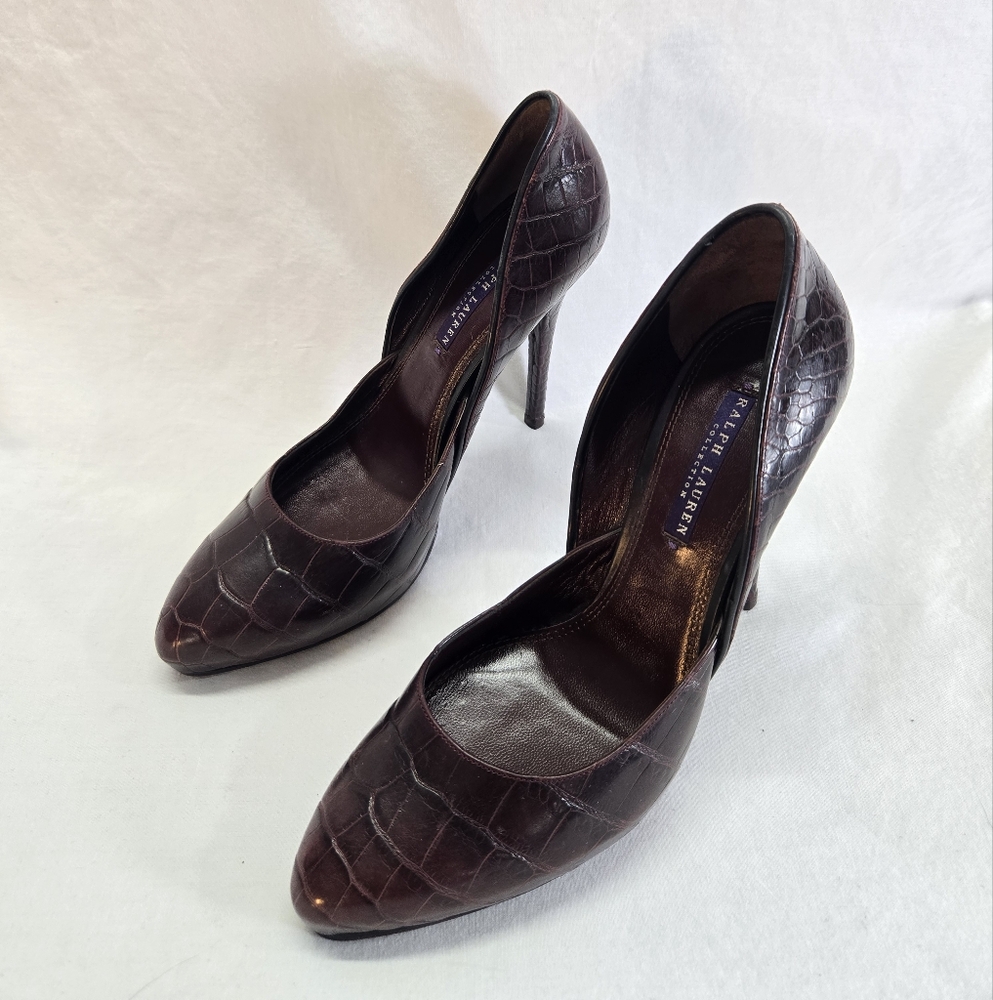 Ralph Lauren Purple Label Dark Brown Heels